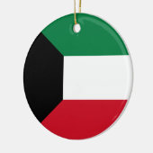 Flagge Kuwaits Keramik Ornament (Links)