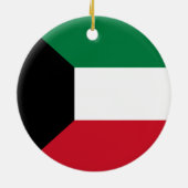 Flagge Kuwaits Keramik Ornament (Hinten)