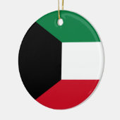 Flagge Kuwaits Keramik Ornament (Links)
