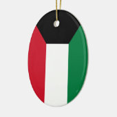 Flagge Kuwaits Keramik Ornament (Links)