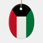 Flagge Kuwaits Keramik Ornament (Vorne)
