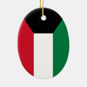 Flagge Kuwaits Keramik Ornament (Hinten)
