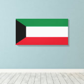 Flagge Kuwaits Leinwanddruck (Insitu (Holzboden))