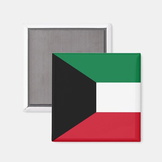 Flagge Kuwaits Magnet (Vorderseite/Rückseite)