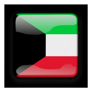 Flagge Kuwaits Poster