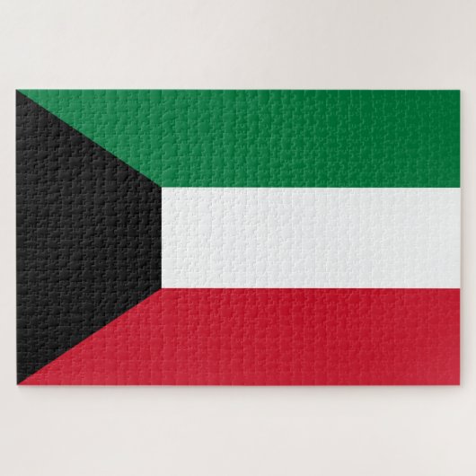 Flagge Kuwaits Puzzle (Horizontal)