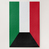 Flagge Kuwaits Puzzle (Vertikal)