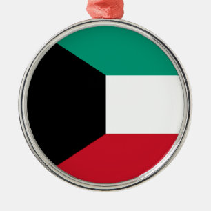 Flagge Kuwaits Silbernes Ornament