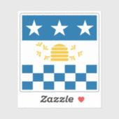 Flagge La Chaux-de-Fonds, Schweiz Aufkleber (Blatt)