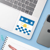 Flagge La Chaux-de-Fonds, Schweiz Aufkleber (Laptop mit iPhone)