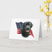 Flagge Labrador retrievers (Schwarzes) Karte (Gelbe Blume)