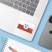 Flagge Landshut, Deutschland Aufkleber (Laptop mit iPhone)