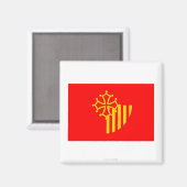 Flagge Languedoc-Roussillon Magnet (Vorderseite/Rückseite)