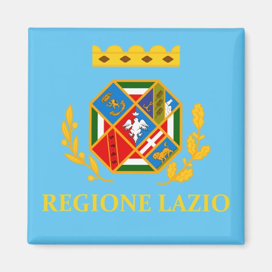 Flagge Latiums (Italien) Magnet (Vorne)