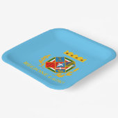 Flagge Latiums (Italien) Pappteller (Gewinkelt)