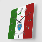 Flagge Latiums (Italien) Quadratische Wanduhr (Winkel)