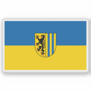 Flagge Leipzig, Deutschland Aufkleber