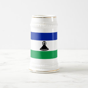 Flagge Lesothos Bierglas