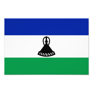 Flagge Lesothos Fotodruck