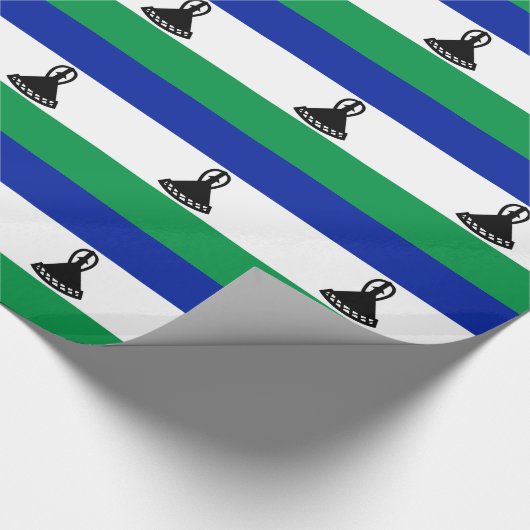 Flagge Lesothos Geschenkpapier (Ecke)