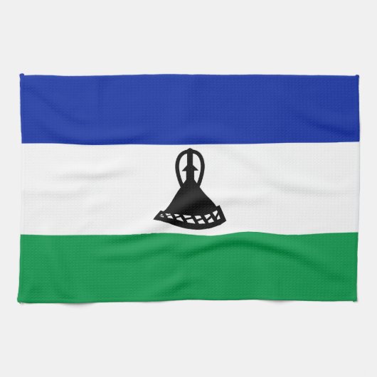 Flagge Lesothos Geschirrtuch (Horizontal)