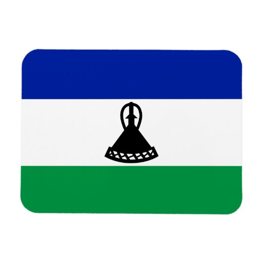 Flagge Lesothos Magnet (Horizontal)
