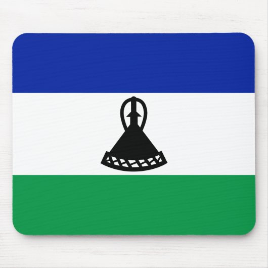 Flagge Lesothos Mousepad (Vorne)
