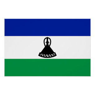 Flagge Lesothos Poster