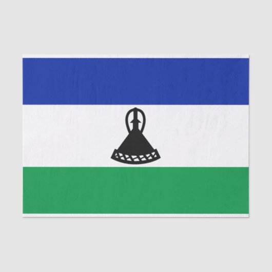 Flagge Lesothos Seidenpapier (Vorderseite)