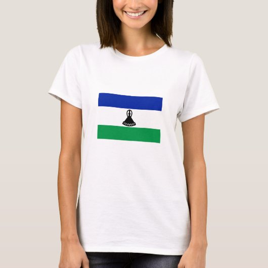 Flagge Lesothos T-Shirt (Vorderseite)
