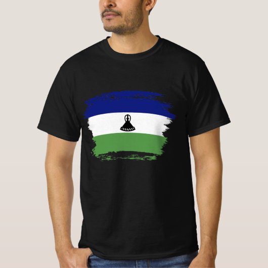Flagge Lesothos T-Shirt (Vorderseite)