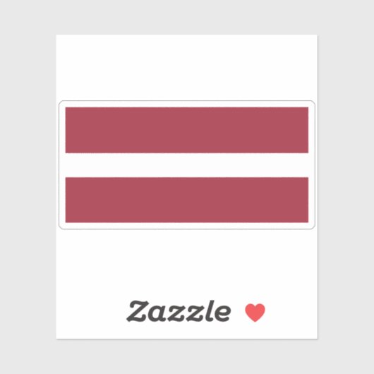 Flagge Lettlands Aufkleber (Blatt)