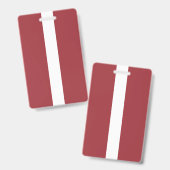 Flagge Lettlands Ausweis (Vorder- & Rückseite)