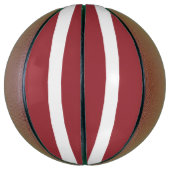 Flagge Lettlands Basketball (Vertikal)