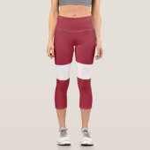 Flagge Lettlands Capri Leggings (Vorderseite)