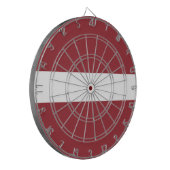 Flagge Lettlands Dartscheibe (Vorderseite Links)