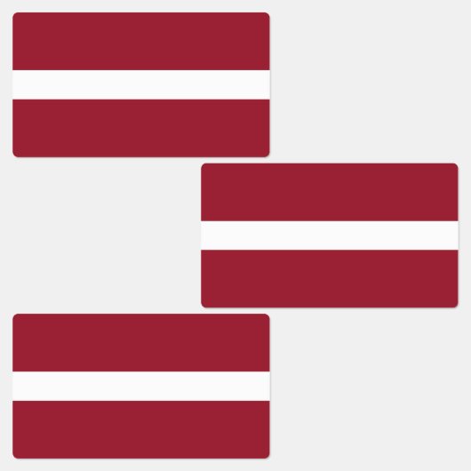 Flagge Lettlands Etiketten (Gruppe)