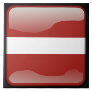 Flagge Lettlands Fliese