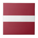Flagge Lettlands Fliese<br><div class="desc">Patriotische Flagge Lettlands.</div>