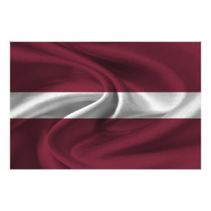 Flagge Lettlands Fotodruck