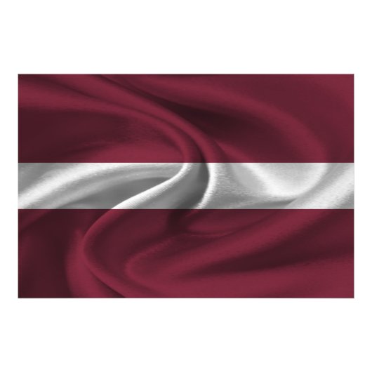 Flagge Lettlands Fotodruck (Vorne)