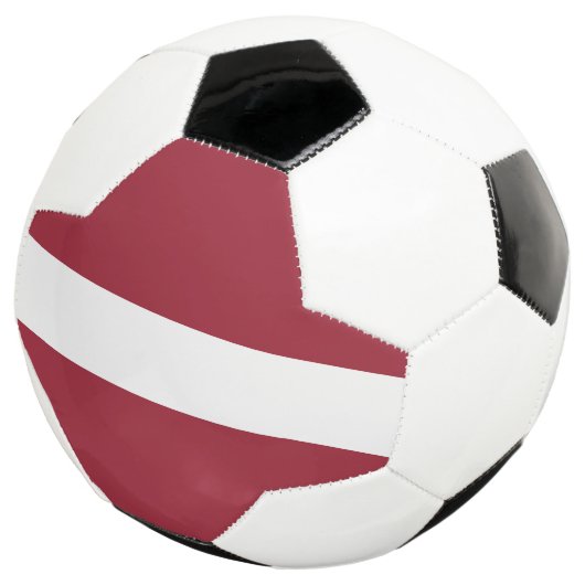 Flagge Lettlands Fußball (Dreiviertel)