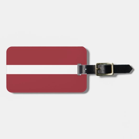 Flagge Lettlands Gepäckanhänger (Vorderseite horizontal)