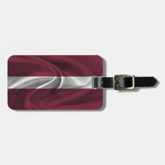 Flagge Lettlands Gepäckanhänger (Vorderseite horizontal)