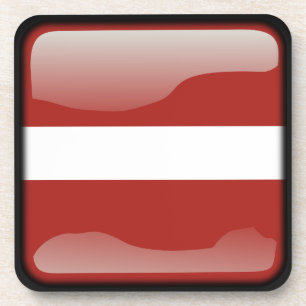 Flagge Lettlands Getränkeuntersetzer