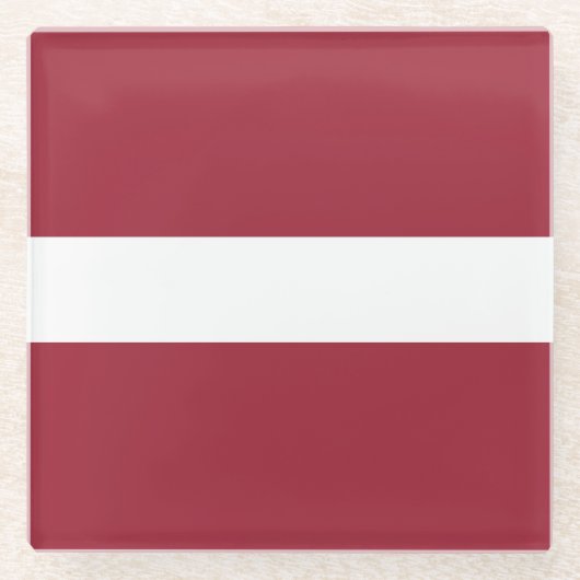 Flagge Lettlands Glasuntersetzer (Vorderseite)