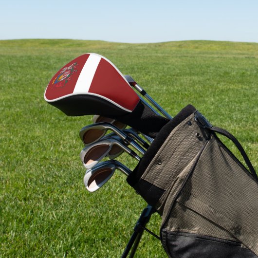 Flagge Lettlands Golf Headcover (In SItu)