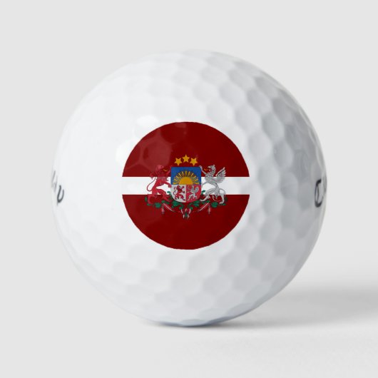 Flagge Lettlands Golfball (Vorderseite)