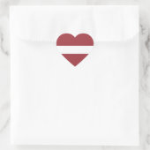 Flagge Lettlands Herz-Aufkleber (Tasche)