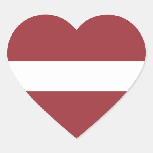 Flagge Lettlands Herz-Aufkleber (Vorderseite)
